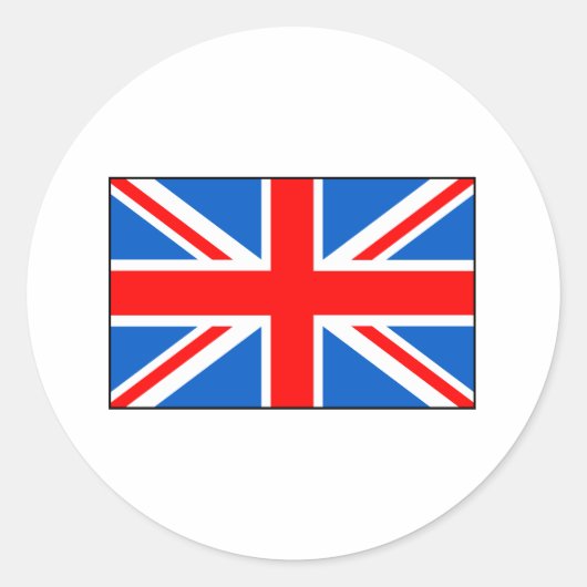 Britse vlag T-shirts en geschenken Ronde Sticker (Voorkant)