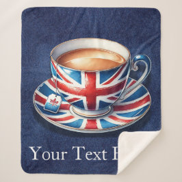 Britse vlag Teacup Sherpa Blanket Sherpa Deken