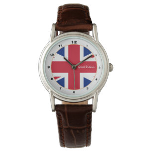 Britse vlag & trendy mode Verenigd Koninkrijk Horloge