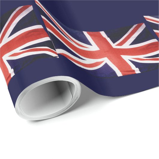 Britse vlag, Union Jack, Patriottisch ontwerp Cadeaupapier (Rol Hoek)