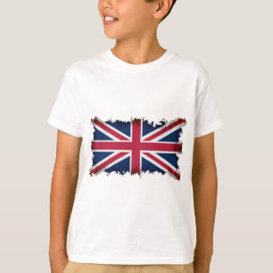 Britse vlag, Union Jack, Patriottische Grunge T-shirt