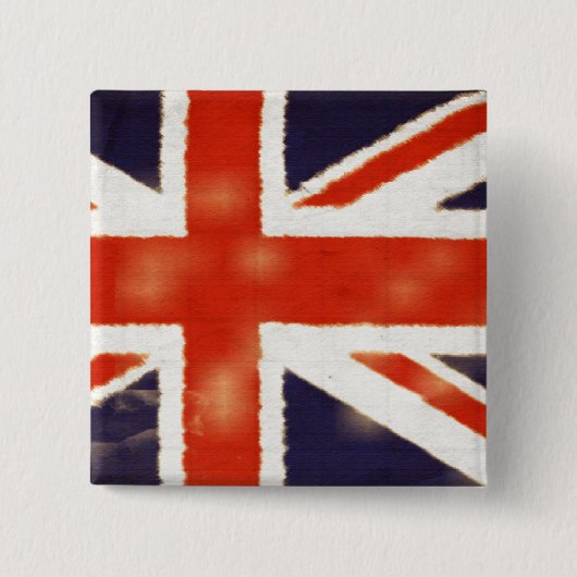 Britse vlag Union Jack Square Button (Voorkant)