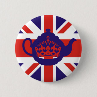 Britse vlag van Teapot Ronde Button 5,7 Cm