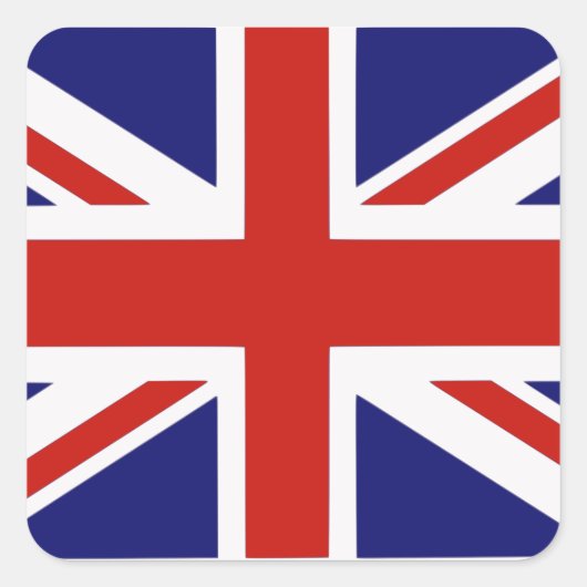 Britse vlag vierkante sticker (Voorkant)