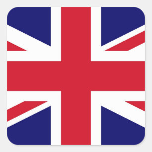 Britse vlag vierkante sticker