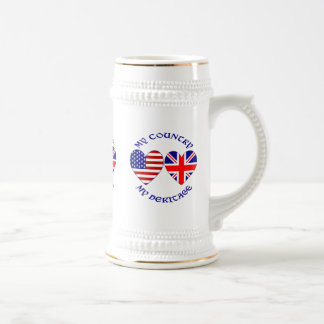 Britse Vlaggen Land Erfgoed VS Hart Bierpul