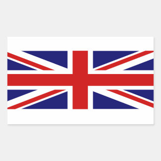 Britse vlagstickers | Ontwerp van de uniale hefboo Rechthoekige Sticker