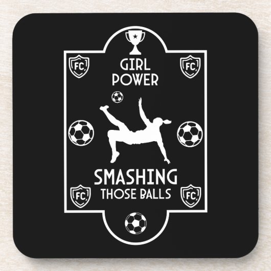 Britse voetbal voor vrouwen bier onderzetter (Voorkant)