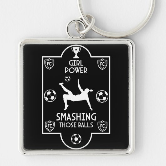 Britse voetbal voor vrouwen sleutelhanger (Voorkant)