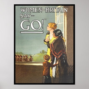 Britse vrouwen zeggen: ga naar het Poster voor aa