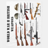 BRITSE WAPENS WAR II FLEECE DEKEN (Voorkant)