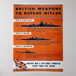 Britse wapens WW2 - slagschepen Poster