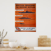 Britse wapens WW2 - slagschepen Poster (Keuken)