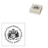 Britse wapenschild 	rubberstempel (Gestempeld)