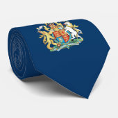 Britse wapenschild stropdas (Opgerold)