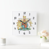Britse wapenschild vierkante klok (Huis)