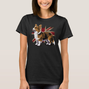 Britse Welsh Corgi op Groot-Brittannië Welsh Corg T-shirt