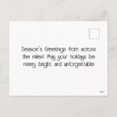 Britse Winter Vintage Kerstmis Feestdagenkaart (Achterkant)