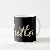 Britta white gold Handwriting Tasse de café (Devant droit)
