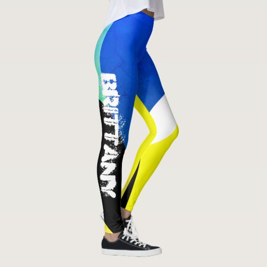 Brittany Ajouter Votre Nom Leggings Art Abstrait (Droite)