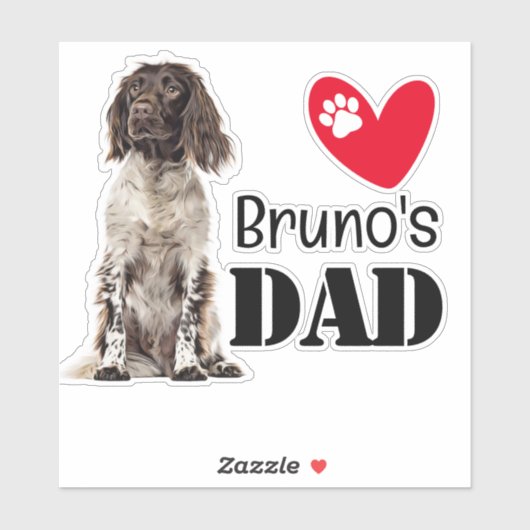 Brittany Dad Personalized Sticker (Vel)