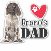 Brittany Dad Personalized Sticker (Voorkant)
