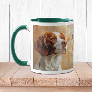 Brittany Dog impressionistische verf Mok
