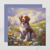 Brittany Dog Rainbow Bridge Aangepaste naam Memori (Voorkant / Achterkant)