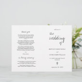 Brittany Elegant Christelijk Folded Wedding Progra (Staand voorkant)