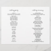 Brittany Elegant Christelijk Folded Wedding Progra (Achterkant)