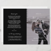 Brittany Elegant Photo Follot Programme Mariage (Devant / Derrière)