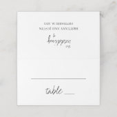 Brittany Elegante Naam Tafel Nummer Trouwen (Buitenkant ongevouwen)