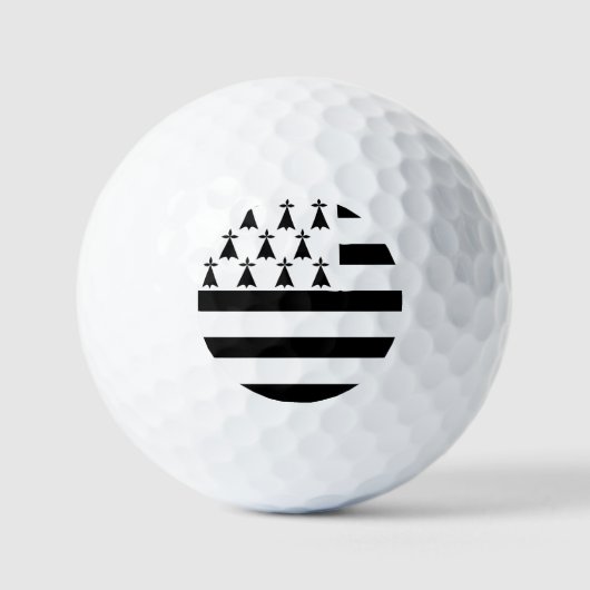 Brittany Flag Emblem Golfballen (Voorkant)