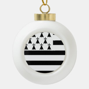 Brittany Flag Emblem Keramische Bal Ornament