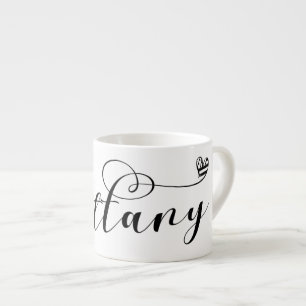Brittany Flag in Heart, Breton Espresso Kop