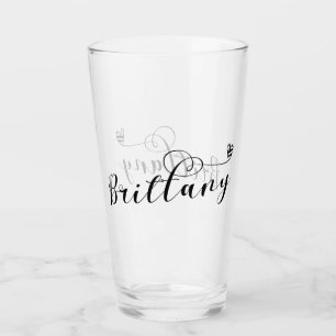 Brittany Flag in Heart, Breton Glas
