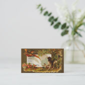 Brittany Flushes Pheasant Victoriaans Visitekaartje (Staand voorkant)