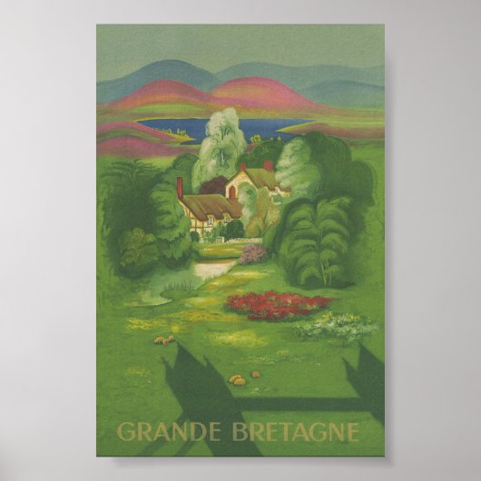 Brittany France Vintage Travel Poster (Voorkant)