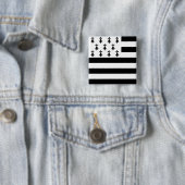 Brittany, Frankrijk Vierkante Button 5,1 Cm (In situ)