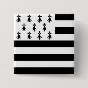 Brittany, Frankrijk Vierkante Button 5,1 Cm