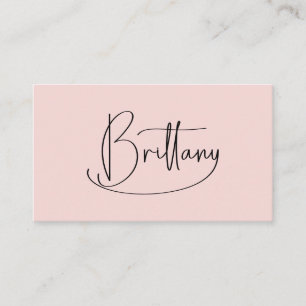 Brittany Handgeschreven Handtekening Sierlijke Y B Visitekaartje
