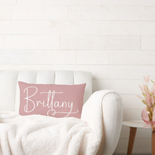 Brittany handgeschreven hart in stoffig roze kussen