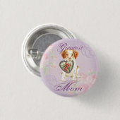Brittany Heart mama Ronde Button 3,2 Cm (Voorkant /achterkant)