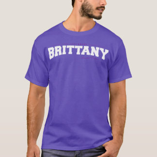 Brittany naam gelimiteerde editie grappige retro v t-shirt