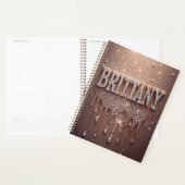 Brittany Nom en rose gold pailleté (Devant avec enveloppe)