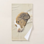 Brittany Peinture - Cute Original Chien Art (Serviette à main)