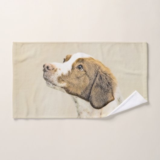 Brittany Peinture - Cute Original Chien Art (Serviette à main)
