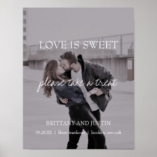 Brittany Photo Wedding Dessert Sweets Table Sign Poster