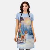 Brittany Rustic Cabin Christmas Winter Art Schort (Gedragen)