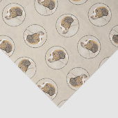 Brittany Schilderij Sinaasappel Roan Spaniel Schat Tissuepapier (Detail)